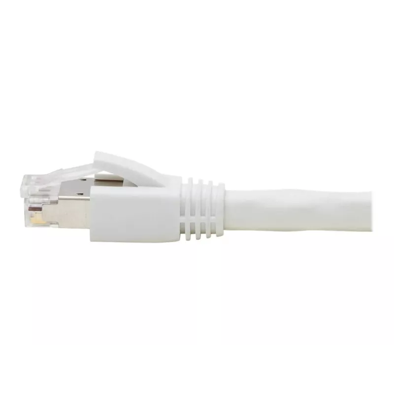 Eaton Tripp Lite Serie Cat8 Cable Ethernet S/FTP apantallado certificado 25G/40G con protección antiacodamiento (RJ45 M/M), PoE, blanco, 1,83 m - Cable de red - RJ-45 (M) a RJ-45 (M) - 1,829 m - S/FT