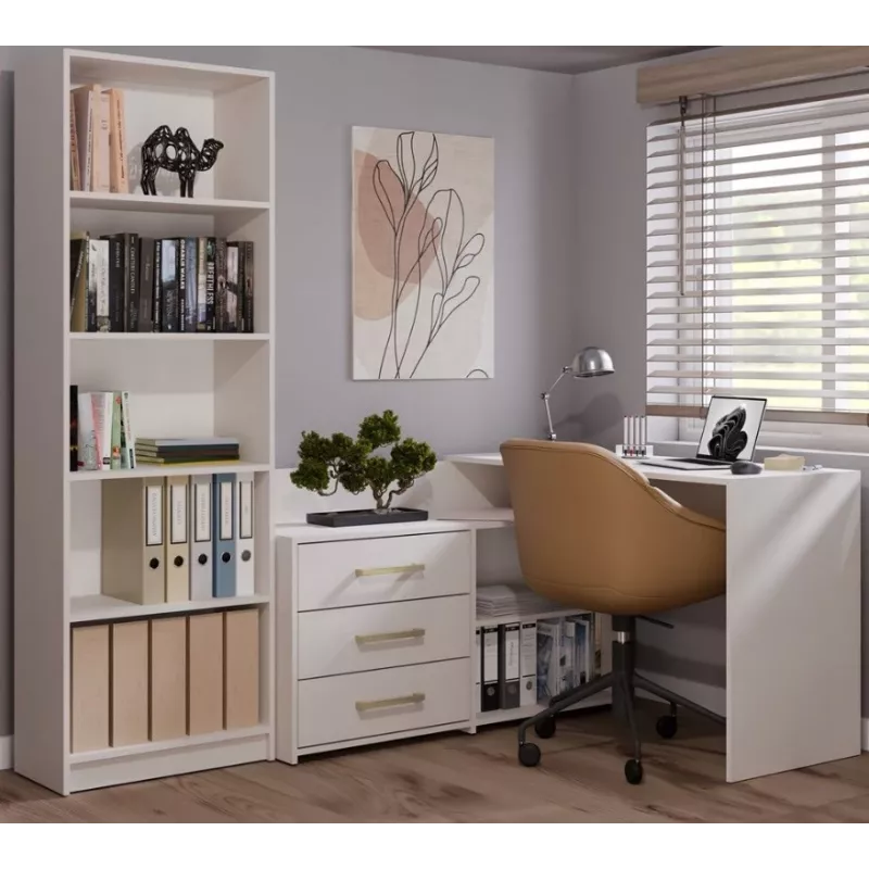 Tablero de escritorio de esquina e shop DANY Kaszmir beige — puesto de trabajo en esquina, distribución compacta