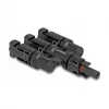 Conector para panel solar DeLOCK DL4 1 x conector hembra a 3 x conector macho negro