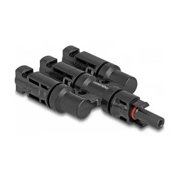Conector para panel solar DeLOCK DL4 1 x conector hembra a 3 x conector macho negro