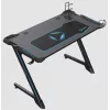 Onex | Escritorio gaming RGB con portavasos, gancho para auriculares, soporte para mando, 114 cm (ancho) | GD1200Z | Negro