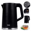 Hervidor de agua IDEAL 1,7 l, carcasa de acero, potencia 1500 W, negro