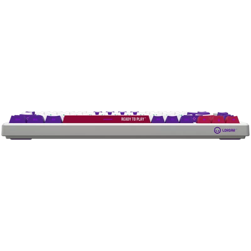 LORGAR KBP7075W, teclado gaming mecánico inalámbrico 75% Pro, blanco, distribución EN