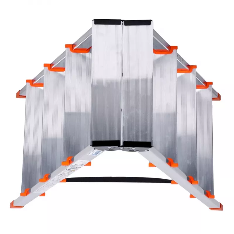 Escalera de tijera doble Krause Dopplo plata