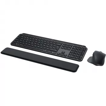 Logitech MX Keys S Combo teclado ratón incluido oficina RF Wireless + Bluetooth QWERTZ suizo Grafito