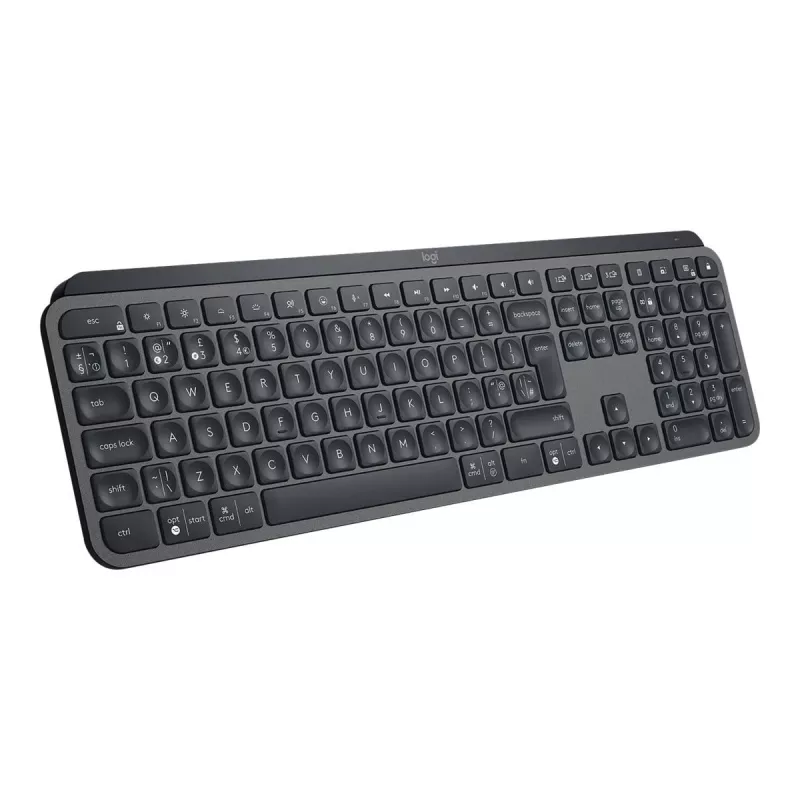 Logitech MX Keys for Business - Teclado - retroiluminado - Inalámbrico - Bluetooth, 2,4 GHz - QWERTY - GB - Grafito (920-010250)