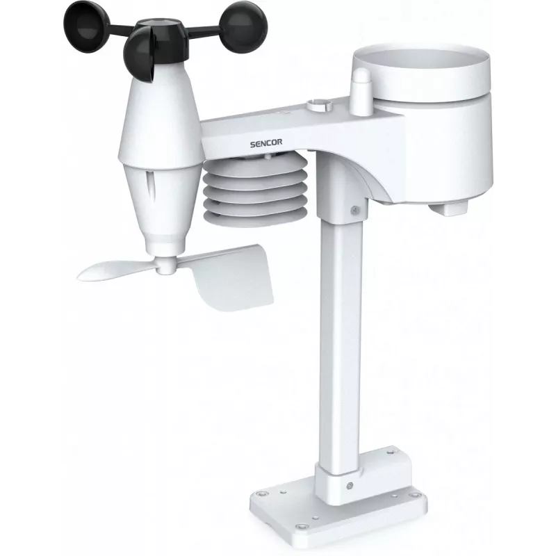 Sencor SWS 9898 Estación meteorológica Wi-Fi profesional con sensor 5-in-1, negra