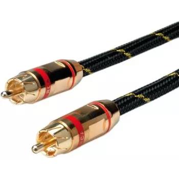 ROLINE GOLD Cable de conexión RCA, simple, conector macho/conector macho, rojo 5,0 m (11.09.4251)