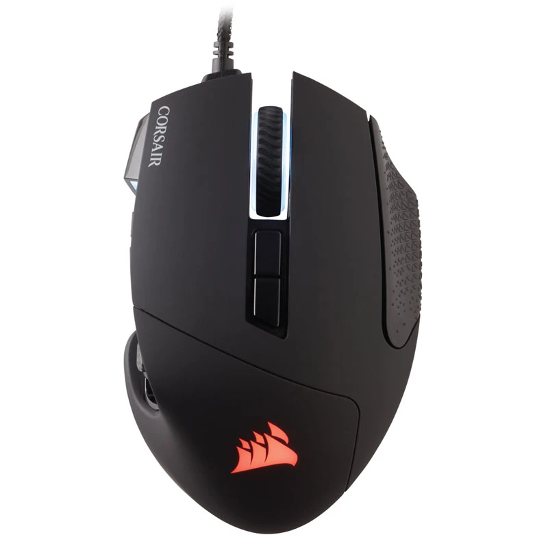 Ratón gaming Corsair Scimitar RGB Elite, óptico, con cable, 17 botones, 18000 dpi, negro