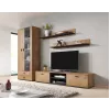 Cama set de dos estantes 125cm SOHO roble lefkas/Negro