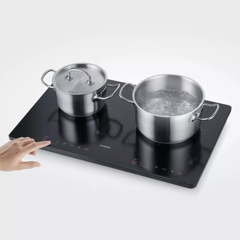 Placa de inducción Severin DK 1033, 2 zonas, control táctil