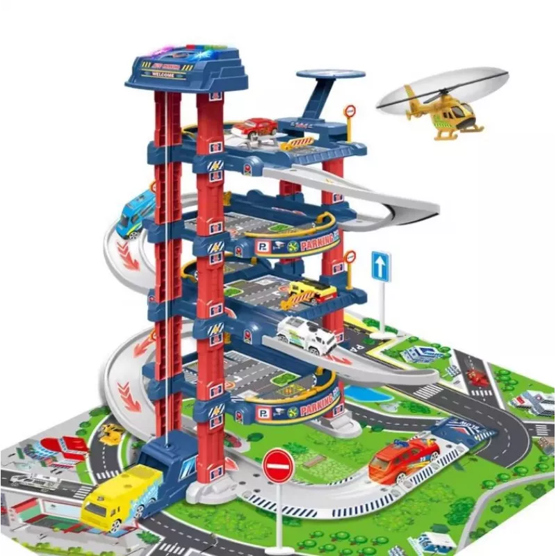 Extralink Kids | Parking | Garaje con ascensor eléctrico coches de juguete para niños