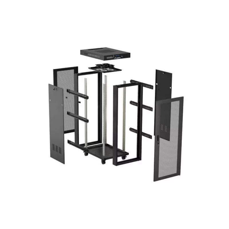 Armario rack autoportante LANBERG FF01-6824-23BL 24U 600×800 mm IP20 negro