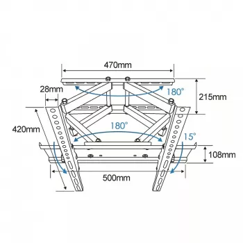 Soporte de pared para TV TB TB-43P 26-55