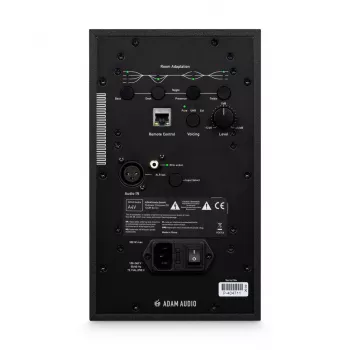 Monitores de estudio ADAM AUDIO A4V negro, 2 vías, 90 W RMS, woofer de 4 pulgadas, pantalla LED, montaje en rack