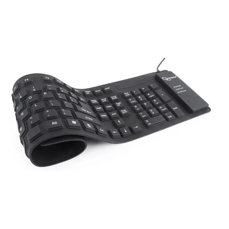 Teclado de silicona USB+PS/2 negro