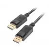 Cable DisplayPort Lanberg 19 pines V1.2 4K, 1M | CA-DPDP-10CC-0010-BK | DisplayPort a DisplayPort