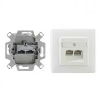 Toma de red RJ-45 Rutenbeck 136112070 Blanco