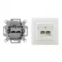 Toma de red RJ-45 Rutenbeck 136112070 Blanco