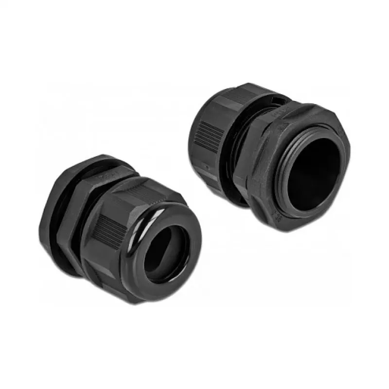 Prensaestopas DeLOCK 60387 negro plástico 2 uds.