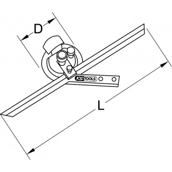 Medidor de ángulos ks tools modelo 300.0207, medidor de ángulos universal 300 mm