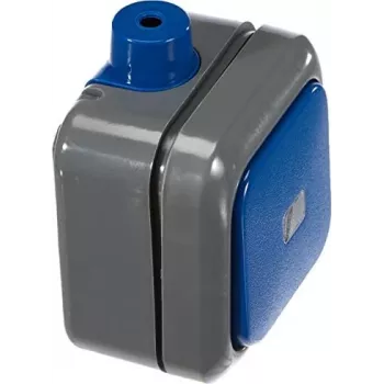 Busch-Jaeger Eléctrico BUSCH-JAEGER 2601/6 WN-53 Interruptor de balancín con campo de rotulación balancín, conmutador y conmutador de cruce ocean gris/azulverdoso (1084-0-0797)