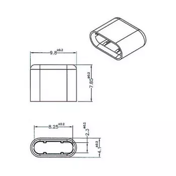 Tapa protectora para conector hembra DeLOCK 64008 USB Type-C negra