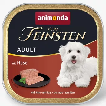 Comida húmeda para perros animonda ANIMONDA Vom Feinsten con KANINCHEN Rind Schwein Kaninchen Adult 150 g, sin cereales, razas mini