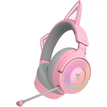 Razer Kraken Kitty V3 Pro - Quartz Auriculares Con cable e inalámbricos Diadema Gaming USB Type-A Bluetooth Rosa