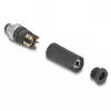 Conector DeLOCK M8 codificación A 4 polos conector macho conexión por tornillo negro