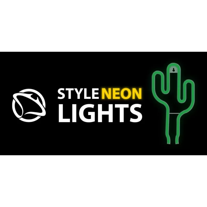 Luz de neón MANTA SNL74GN Verde cactus — letrero de neón decorativo, modelo SNL74GN