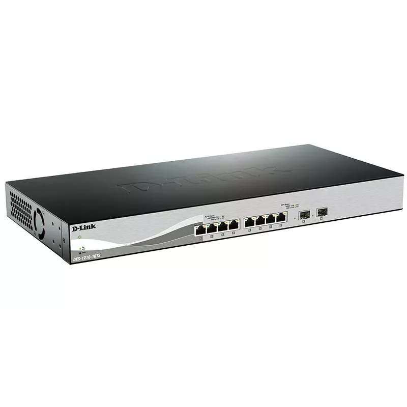 D-Link DXS-1210-10TS gestionado L2/L3 10G Ethernet (100/1000/10000) 1U negro, plata