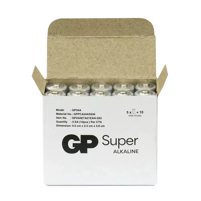 Pilas alcalinas AAA GP Battery SUPER 1,5V — pack de 10