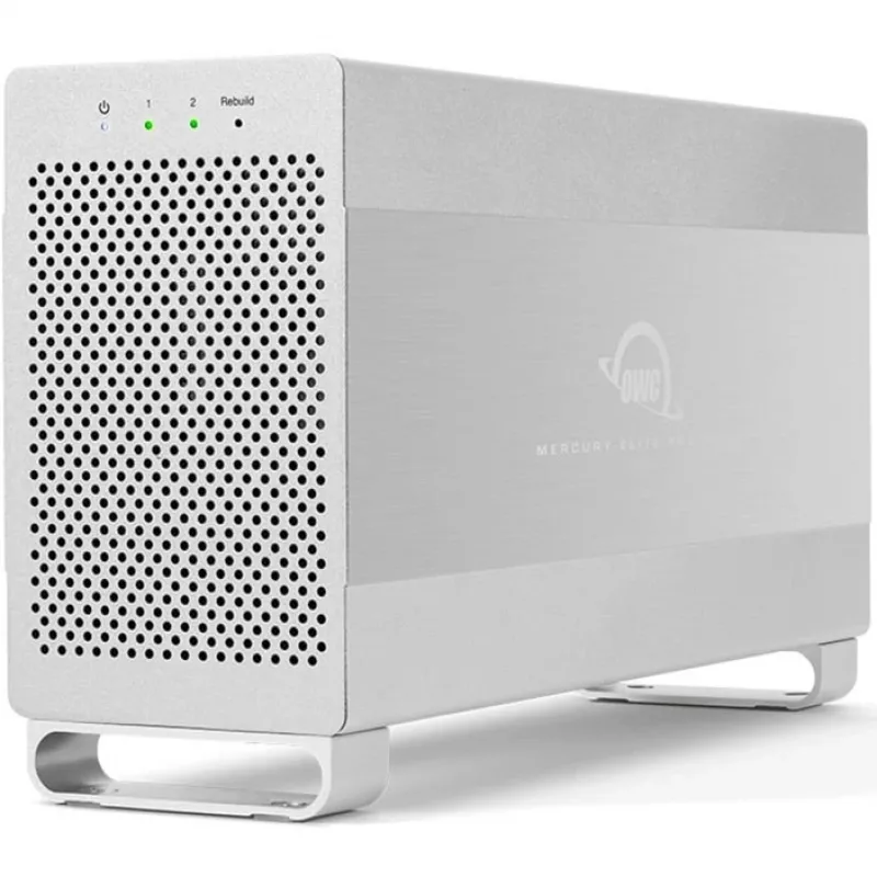 OWC Mercury Elite Pro Dual blanco – caja externa para 2 discos SATA de 3,5 pulgadas, RAID 0/1/SPAN, USB Type-B