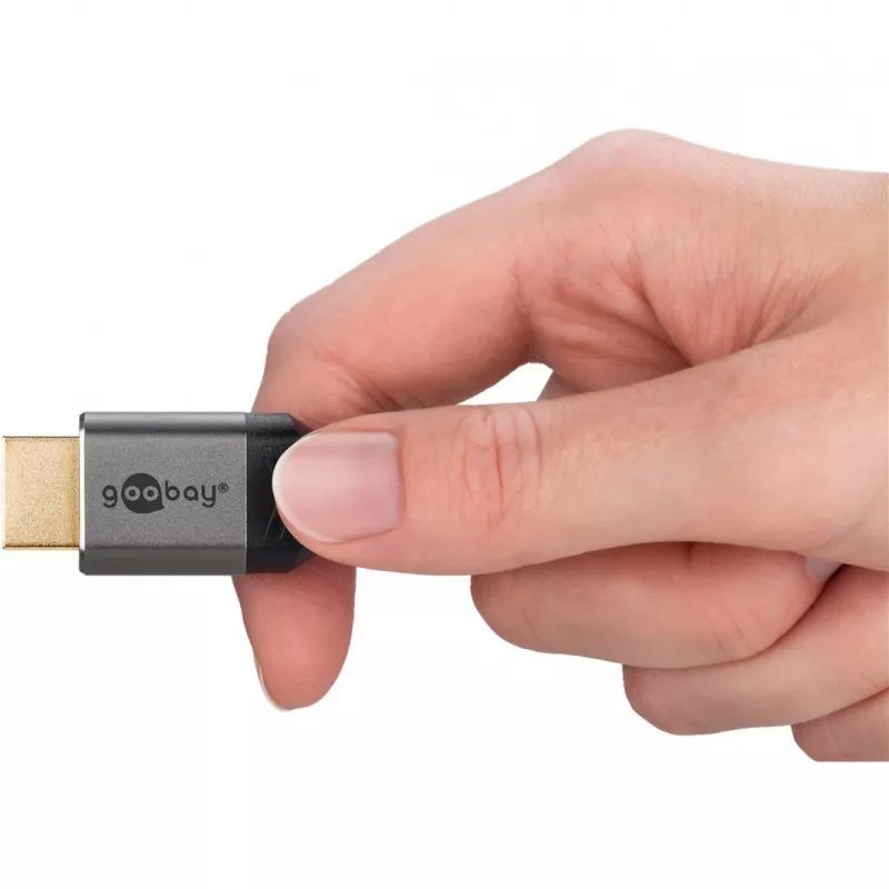 Cable HDMI Plus de alta velocidad con Ethernet, 4K @ 60Hz gris, 0,5 metros