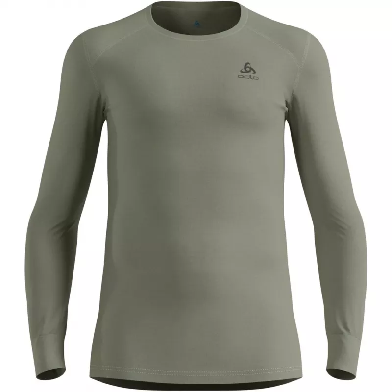 ODLO BL TOP Cuello redondo manga larga ACTIVE WARM Ropa térmica de manga larga, talla M, gris