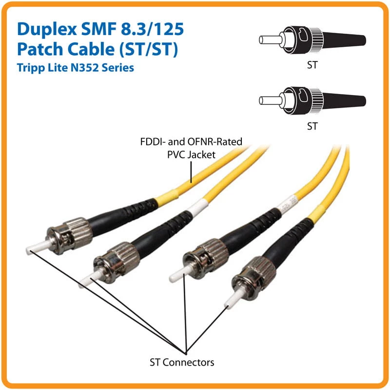 Tripp Eaton Tripp Lite Series cable de conexión de fibra monomodo dúplex 9/125 (ST/ST)