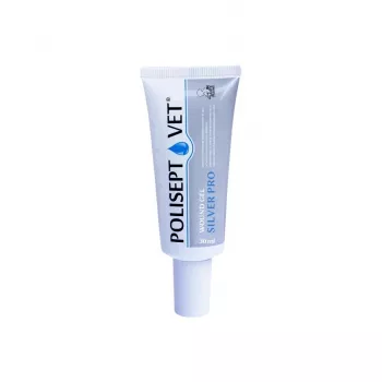Gel para heridas JM Sante Polisept Vet Silver Pro 30 ml – cuidado tópico de heridas para perros y gatos, tubo de 30 ml