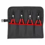 Alicate para anillos de seguridad Knipex 00 19 57 V01 mango rojo