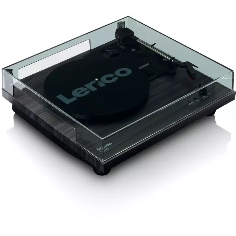 Lenco LS-10BK tocadiscos con altavoces integrados, negro/madera