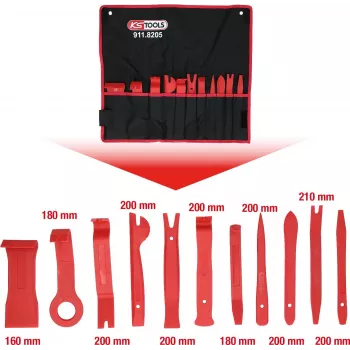 Set de cuñas de plástico ks tools MASTER 11 piezas 911.8205