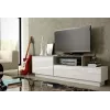 Mueble de TV Cama SIGMA 3 180 blanco/blanco brillante + roble Sonoma