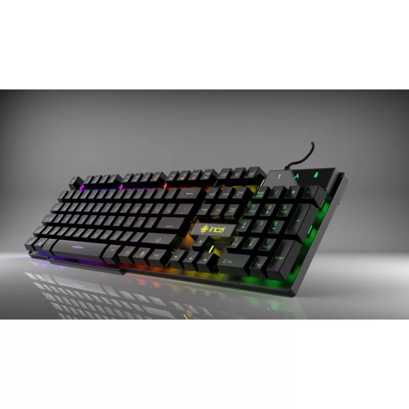 Incase Teclado gaming IKG-446 arcoíris, RGB, distribución alemana retail