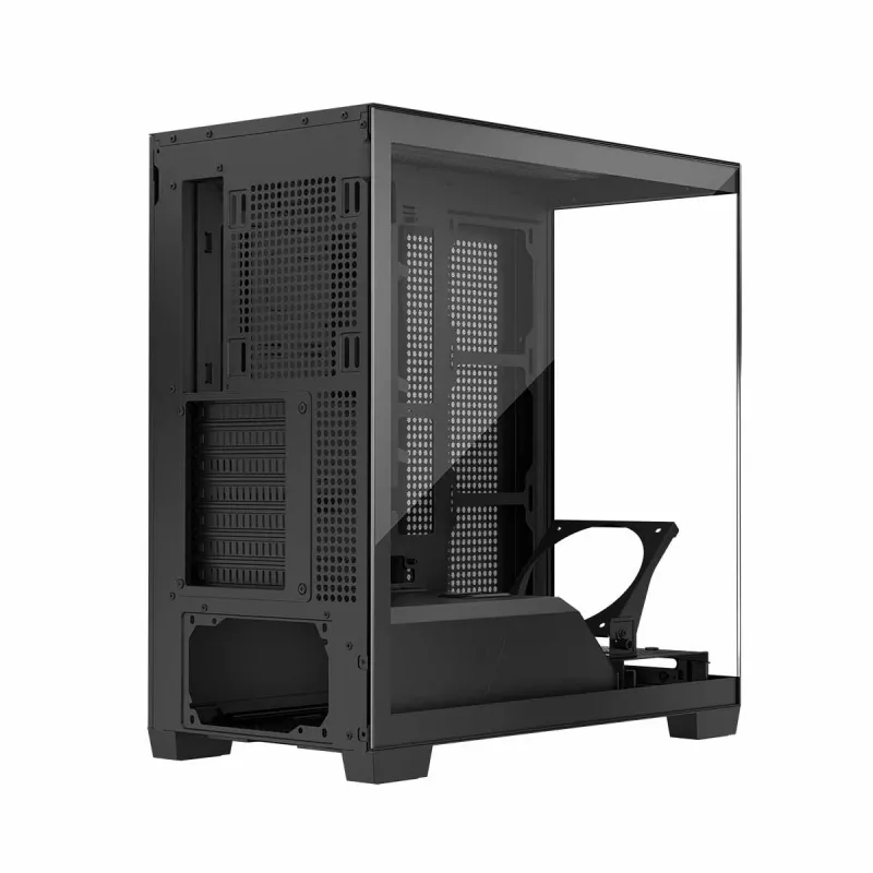 Caja de PC MODECOM Volcano Stellar NF ATX Midi Tower, cristal templado, negra, compatible con ATX/micro ATX, GPU hasta 420 mm, disipador de CPU 175 mm