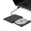 Unidad externa DVD‑RW QOLTEC 51857 — USB 3.0, interfaz SATA, DVD±R 8x, DVD±RW 4x, DVD‑RAM 5x, CD 24x, negra