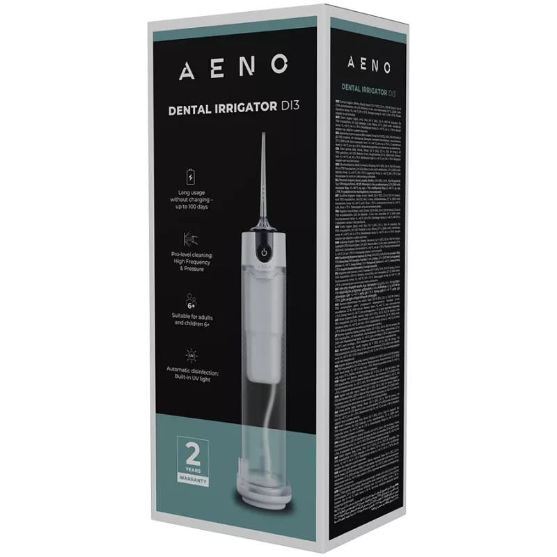 Irrigador dental inalámbrico AENO DI3 con boquillas magnéticas
