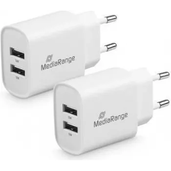 Cargador para dispositivos móviles MediaRange MRMA114 smartphone tablet blanco AC interior