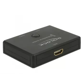 DeLock conmutador HDMI 2 - 1 bidireccional 4K 60 Hz - conmutador de vídeo/audio - 2 x HDMI - sobremesa
