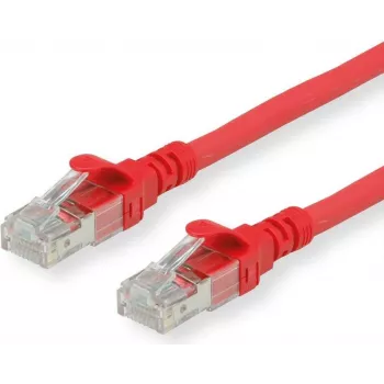 ROLINE - Cable de red - RJ-45 (M) a RJ-45 (M) - 30 cm - UTP - CAT 6a - libre de halógenos, moldeado, conductor flexible - rojo (21.15.2982)