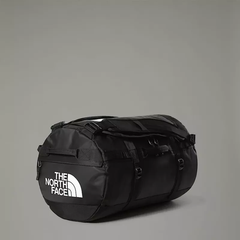 Bolsa duffel The North Face Base Camp S — 50 L, nailon/poliéster, negro/blanco